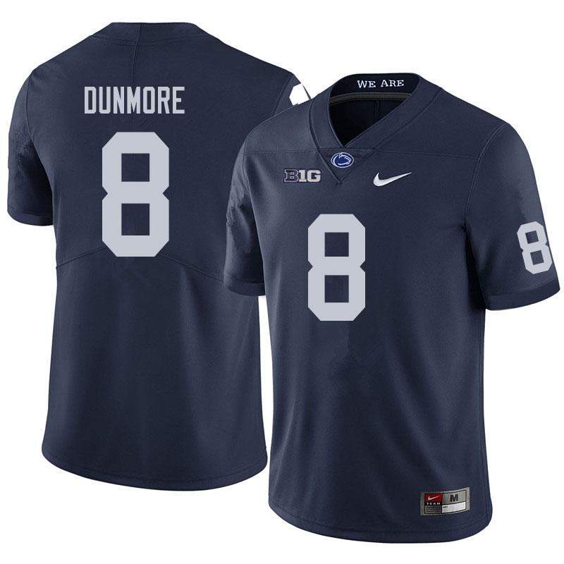 Men #8 John Dunmore Penn State Nittany Lions College Football Jerseys Sale-Navy